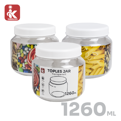 Indokurnia Toples Jar 1260 mL Transparant