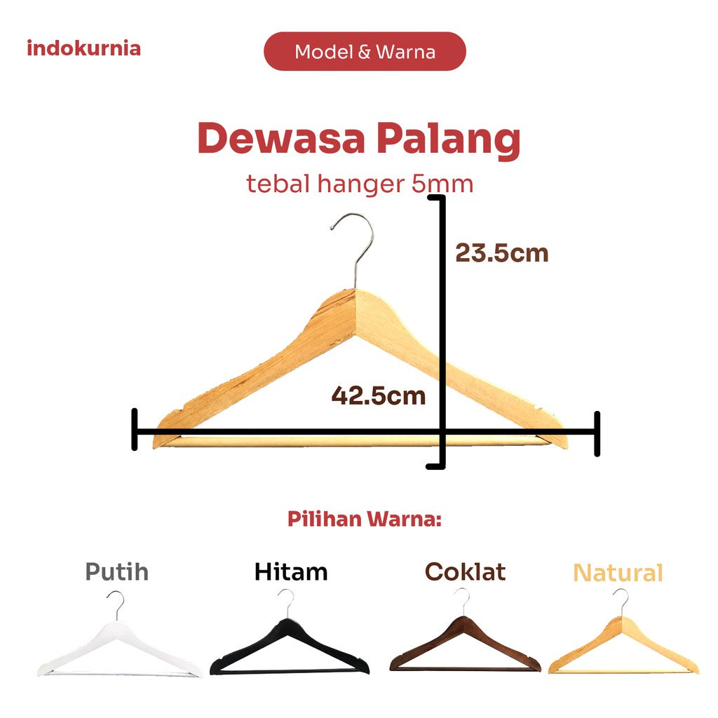 Indokurnia Hanger Kayu Kualitas Premium