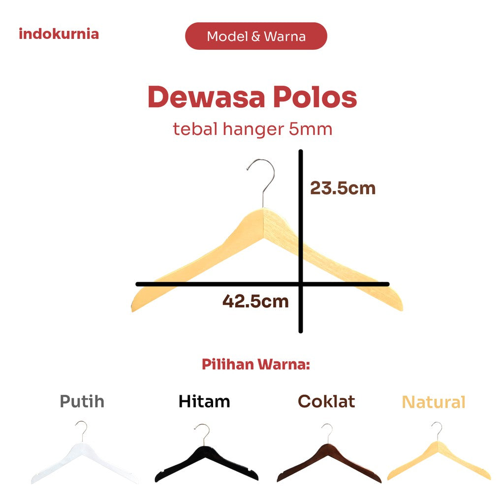 Indokurnia Hanger Kayu Kualitas Premium