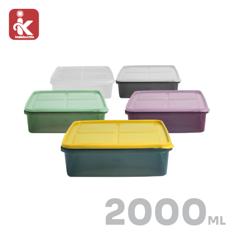 Indokurnia Toples Persegi 2000 mL American Colour