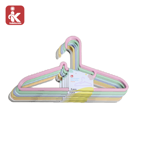 Indokurnia 3pcs Gantungan Baju Premium Suite Pastel