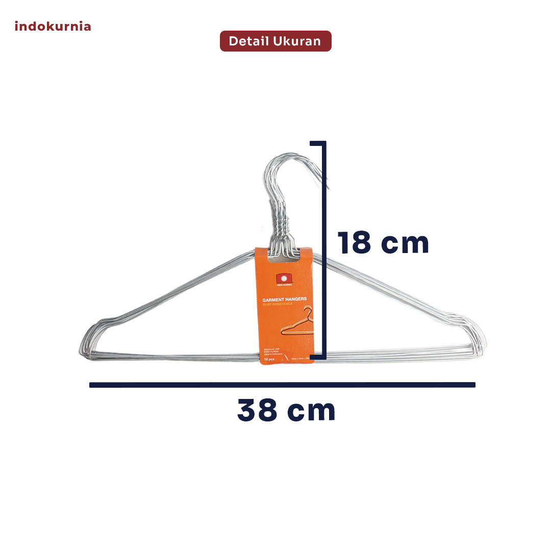10 pcs Gantungan Baju Kawat